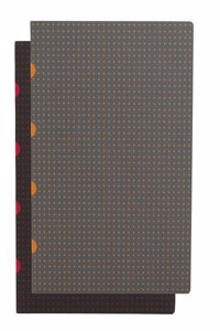 Black on Red / Grey on Orange Paper-Oh Cahier Circulo A4 Unlined