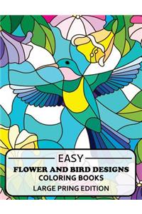 Easy Flowers Designs Large Print Edtion