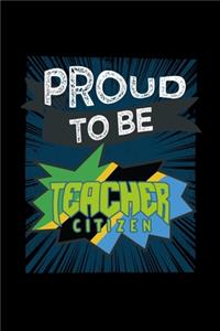 Proud to be a teacher citizen: Hangman Puzzles - Mini Game - Clever Kids - 110 Lined pages - 6 x 9 in - 15.24 x 22.86 cm - Single Player - Funny Great Gift