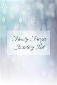 Family Freezer Inventory List