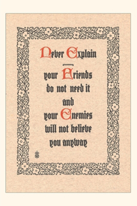 Vintage Journal Never Explain