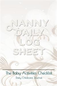 Nanny daily log sheet