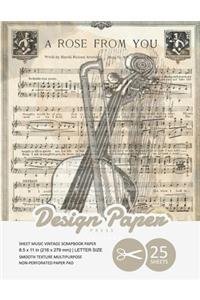 Sheet Music Vintage Scrapbook Paper