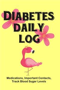 Diabetes Daily Log (Medications, Important Contacts, Track Blood Sugar Levels)