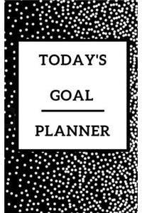 Today's Goal Planner - Planning My Day - Gold Black Strips Cover
