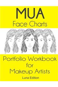 MUA Face Charts Portfolio Workbook for Makeup Artists Luna Edition