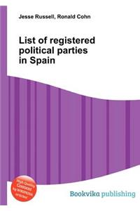 List of Registered Political Parties in Spain