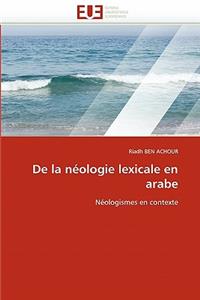 de la Néologie Lexicale En Arabe