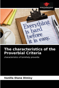 characteristics of the Proverbial Criteria