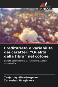 Ereditarietà e variabilità dei caratteri 