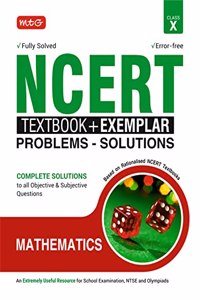 MTG NCERT Textbook + Exemplar Problem Solutions Class 10 Mathematics | Complete Solutions to All Objective & Subjective Questions