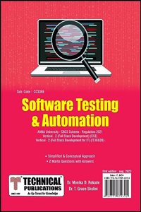 Software Testing and Automation for BE Anna University R21CBCS (Vertical II - CSE / IT / AI&DS - CCS366)