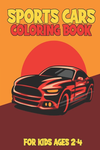 Sports Cars Coloring Book For Kids Ages 2-4