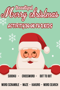 Beautiful Merry Christmas Activity Book for Kids