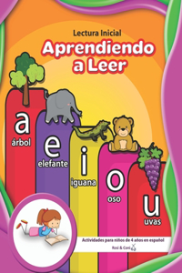 Lectura Inicial Aprendiendo a Leer Actividades para niños de 4 años en español
