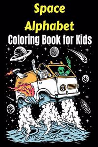 Space Alphabet Coloring Book for Kids