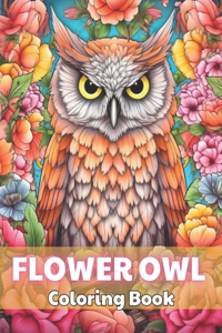 Flower Owl Coloring Book for Adult