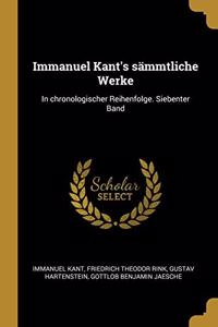Immanuel Kant's sämmtliche Werke