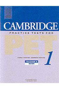 Cambridge Practice Tests for PET 1 Teacher's book