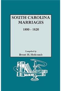 South Carolina Marriages, 1800-1820