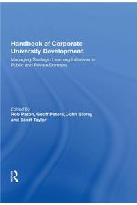 Handbook of Corporate University Development