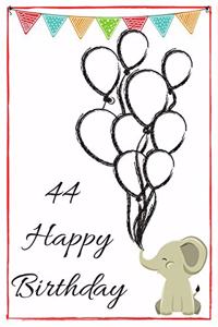 44 Happy Birthday - Baby Elephant