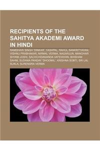 Recipients of the Sahitya Akademi Award in Hindi