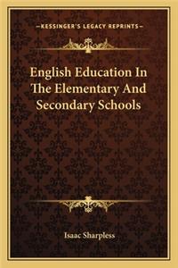English Education In The Elementary And Secondary Schools