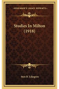 Studies in Milton (1918)