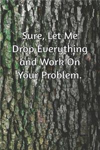 Sure, Let Me Drop Everything and Work On Your Problem.