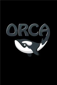 Orca: 6x9 Orca Killer Whale - dotgrid - dot grid paper - notebook - notes