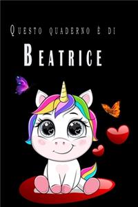 Questo quaderno è di Beatrice