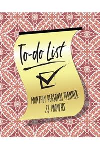 To-Do List, Monthly Personal Planner