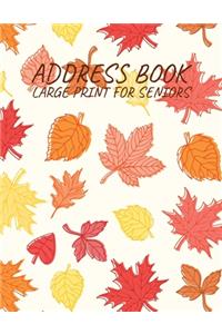 Address Book Large Print for Seniors