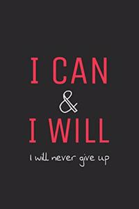 I can & i will _ i will never give up