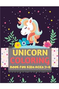 Unicorn Coloring Book For Kids Ages 3-8