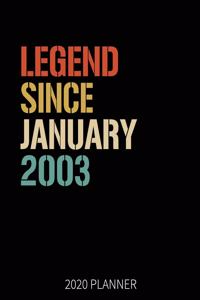 Legend Since January 2003 2020 Planner