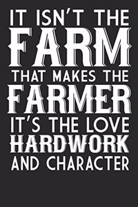 It Isn't The Farm That Makes The Farmer It's The Love Hardwork And Character