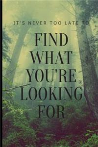 It's never too late to find what you're looking for