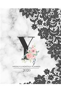 Weekly & Monthly Planner 2020 Y
