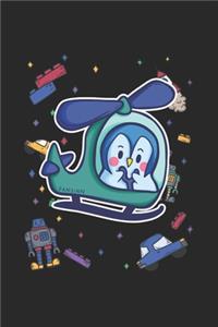 Funny Penguin Pilot Notebook
