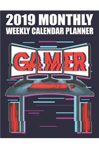 2019 Monthly Weekly Calendar Planner