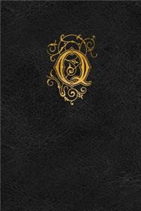 Old English Monogram Journal - Letter Q