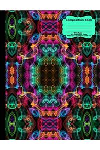 Abstract Curly Cues Composition Notebook, Wide Ruled, 100 Sheets/200 Pages, 8.5