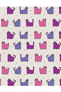 My Big Fat Bullet Journal For Cat Lovers Funny Cat Pattern Purple Rain