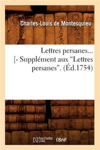 Lettres Persanes. Tome 1 (Éd.1754)