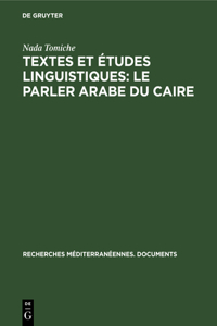 Textes et études linguistiques