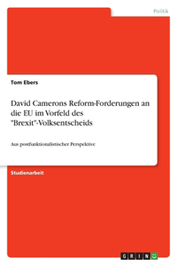 David Camerons Reform-Forderungen an die EU im Vorfeld des 