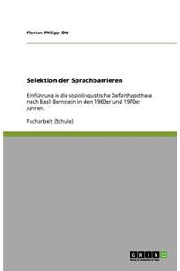 Selektion der Sprachbarrieren