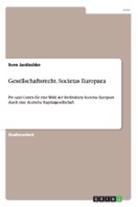 Gesellschaftsrecht. Societas Europaea